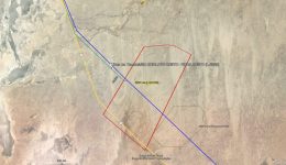 Ubicacion con la Linea de Tranasmision pasando por encima del terreno